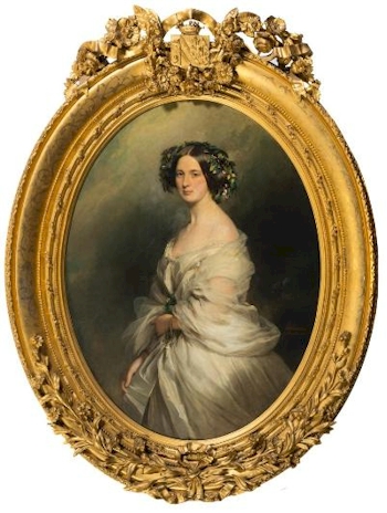 Franz Xaver Winterhalter (1805-1873): A Portrait of A Lady (thought to be Therese Freifrau Von Bethmann, nee Freiin Vrints V Treuenfeld) (FS34/593) offered in our Two Day Fine Art Sale starting on 11th April 2017 at our salerooms in Exeter, Devon.