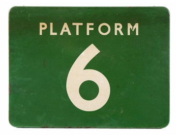 A Southern Railway (SR) Platform Sign.