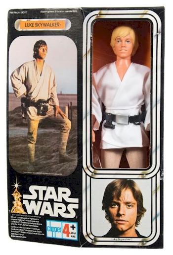 A 1977 Issue Star Wars 'Luke Skywalker' 12 Inch Action Figure by Clipper Toys, Amsterdam
        (SC24/1074), which was offered in our Two Day Sporting and Collectors Auction starting on 17th
        May 2017, realised £400.