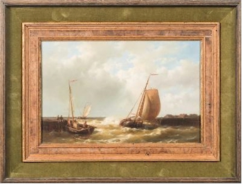 One of a pair of paintings (FS36/485) by Abraham Hulk Snr (1813-1897).