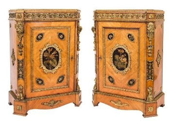 A pair of Mid 19th Century Kingwood, Crossbanded and Gilt Metal Mounted Pier Cabinets
        (FS36/979).