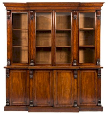 A Victorian Mahogany Breakfront Library Bookcase (FS36/943).