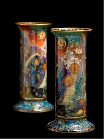 A pair of Wedgwood Fairyland Lustre Vases (FS36/564).
