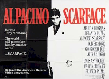 A poster for the 1983 film Scarface (SC25/1021).