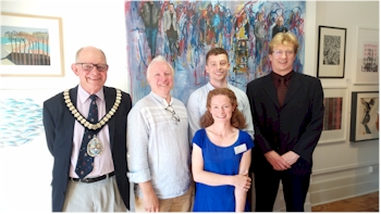 The judges with the winning artist James Carstairs.