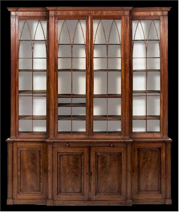 A Regency Mahogany Breakfront Library Bookcase (FS41/1017) sold for £6,000.