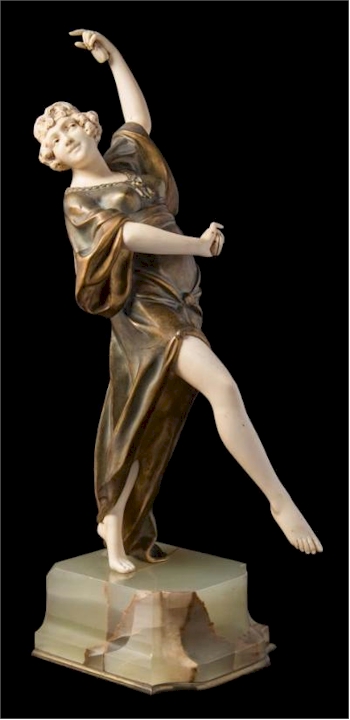 Rossi (20th Century Italian): A Bronze and Ivory Dancer (FS42/857).