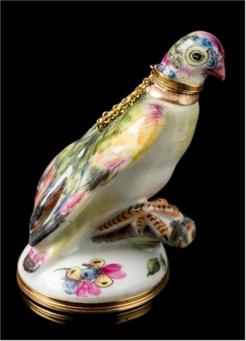 A St James's (Charles Gouyn) Gilt-metal Mounted Scent Bottle and Stopper (FS42/592)
        sold for £4,700.
