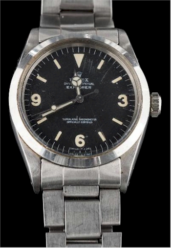 A Gentleman's Stainless Steel 'Rolex Oyster Perpetual Explorer' Wristwatch circa 1970 (FS43/189), which also realised £6,000.