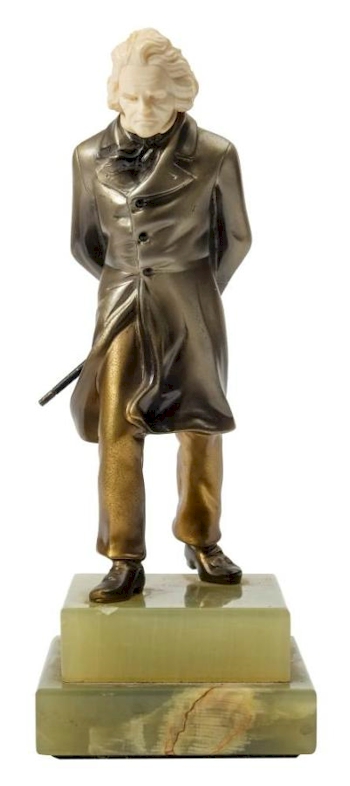 An Art Deco Period Bronze and Ivory Figure of Beethoven (FS44/765).