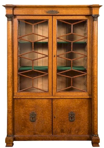 A French Charles X Gilt Metal Mounted Burr Maple Bookcase (FS44/946).