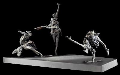 Emma Rodgers (b 1974) - Three Bronze 'Beach Dancers' (From Her Series in 2006) (CC3/258).