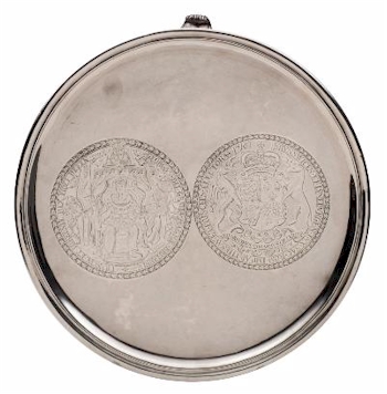 A George I Irish Silver Salver, No Maker's Mark, Dublin, 1727 (FS45/153) fetched £9,400.