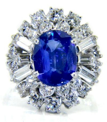 A Sapphire and Diamond Cocktail Cluster Ring (FS46/293).