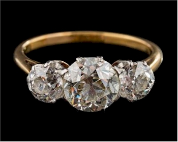 A Three-stone Diamond Ring (FS46/318) went under the hammer for £4,800.