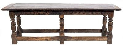 A 17th Century and Later Oak Refectory Table (FS48/929).