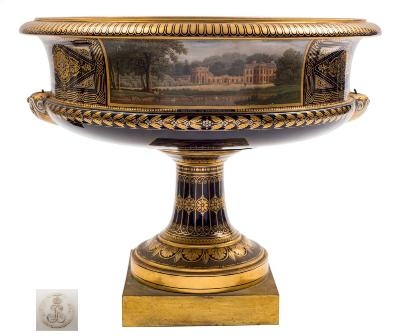 A Large Sèvres [Louis-Philippe] Pedestal Vase, Vase 'Cratère' (FS48/660).