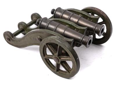 A late 19th Century Bronze Double Cannon (SC34/169) offered in our Two Day Sporting
        and Collectors Auction starting on 11th May 2021 at our salerooms in Exeter, Devon.