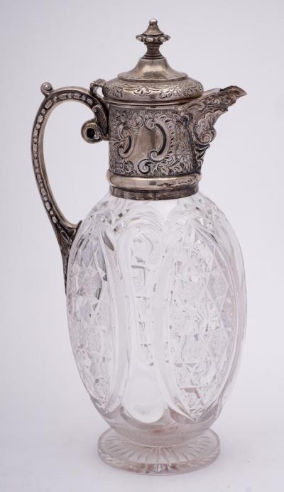A Victorian Cut Glass and Silver Mounted Claret Jug, Maker Mappin Brothers, London,
        1897 (FS52/223).