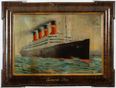 An Early 20th Century Tinplate 'Cunard Line' Advertising Sign (MA21/158).