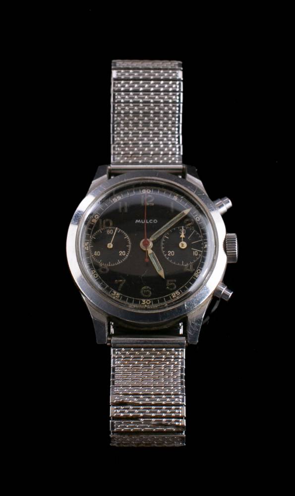 A WWII Period Krigsmarine Issue Chronograph Wristwatch By Mulco