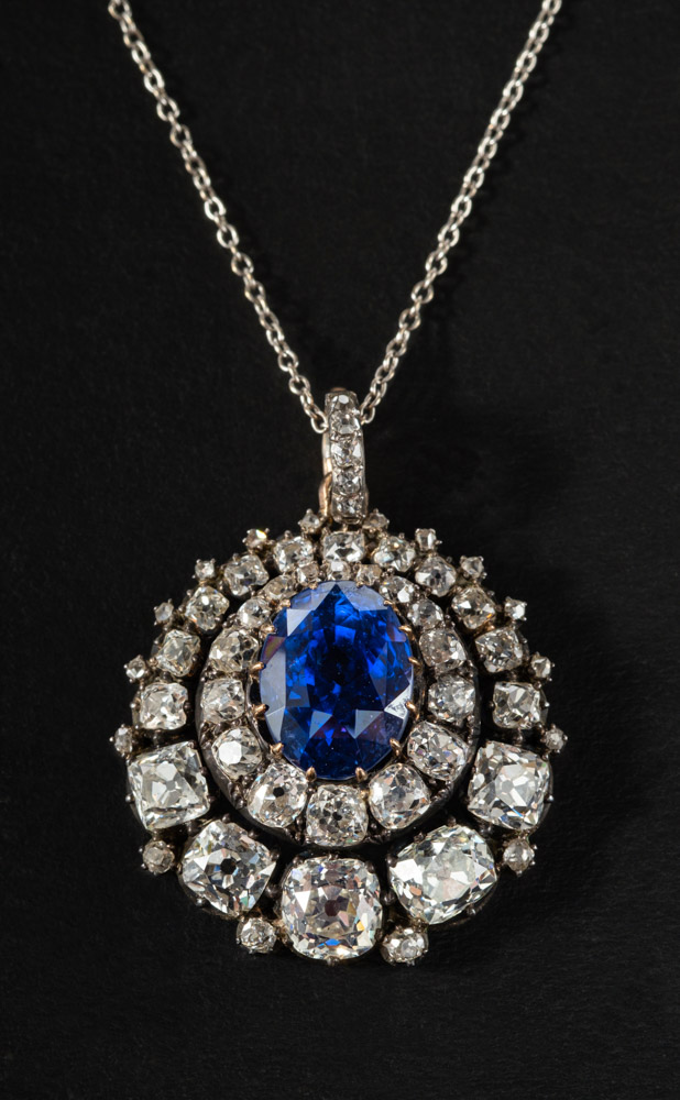 A Mid Victorian, 18Ct Gold And Silver, Oval, Mixed Cut, Colour Change Sapphire