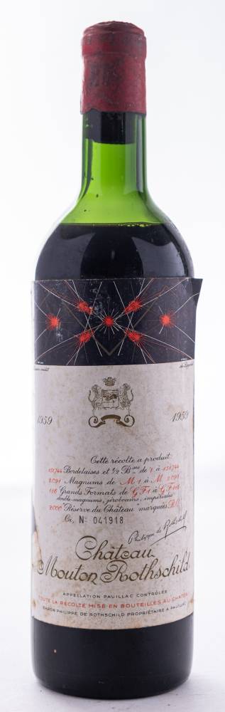 Chateau Mouton Rothschild 1959, No 041918 Mid Shoulder