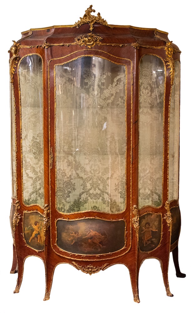 A Large Kingwood, Gilt Metal Mounted And Glazed Vitrine In Louis XV Taste