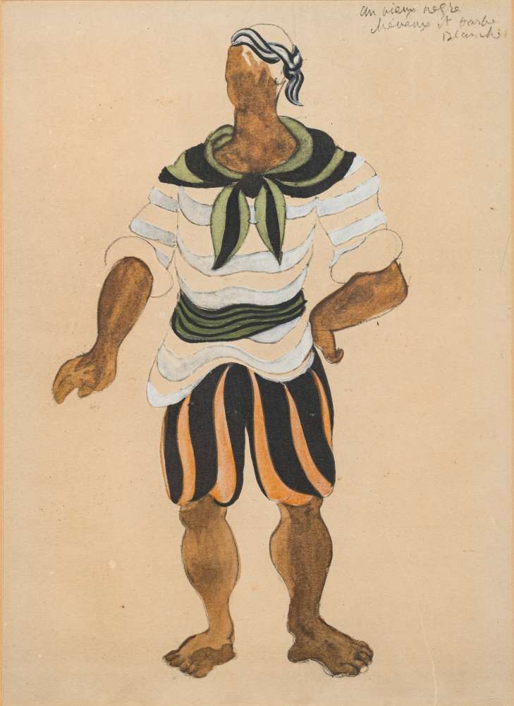 Pablo Picasso [1881 1973] Un Vieux Negre, Costume For Tricorne, Diachilev Ballets Russes