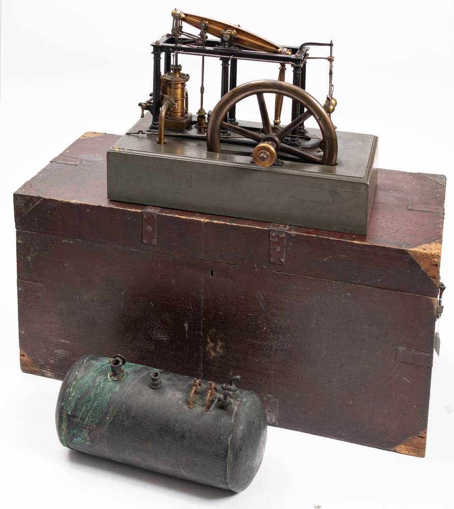 A 19Th Century Brass Live Steam Scale Model Of A High Pressure 12Hp Beam Engine By Archibald More