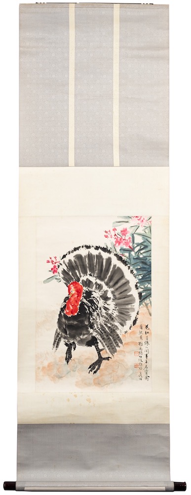 A Group Of Three Chinese Scroll Paintings Comprising Tang Yun [1910 1993] An Eagle