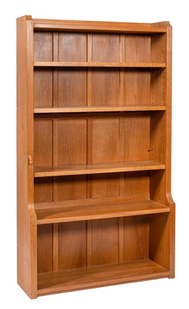 Workshop Of Robert 'Mouseman' Thompson (Kilburn), An English Oak 6' Open Bookcase