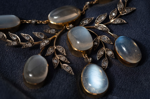 Close up of the necklace, part of a suite by Mrs Newman