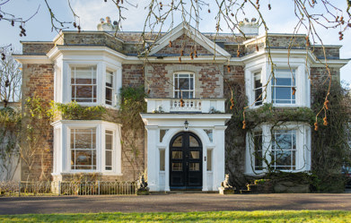 A photo of the exterior of Halsdon House, Devon, former home of the late Rolling Stones drummer Charlie Watts