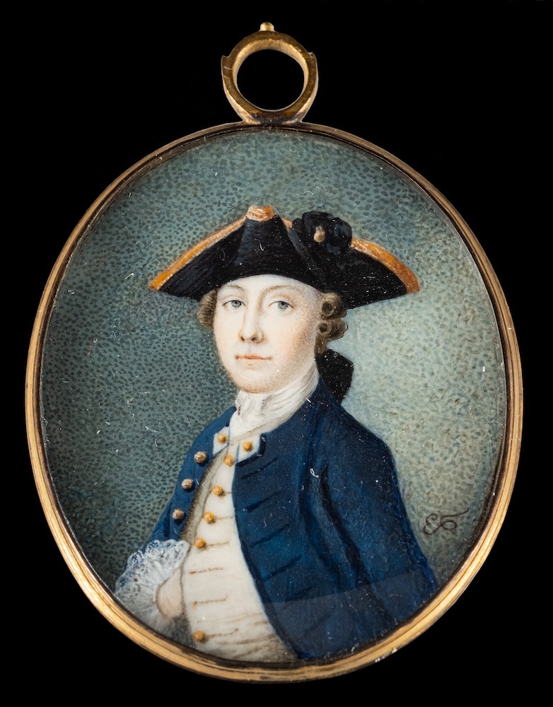 Circle Of Thomas Hazlehurst [C.1740 1821] A Miniature Portrait Of A Midshipman