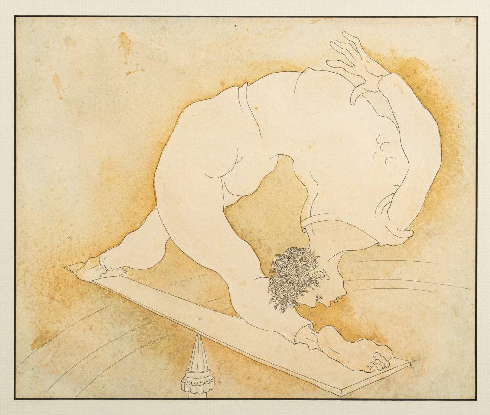 Mervyn Laurence Peake [1911 1968] The Acrobat, Pen, Ink And Wash Drawing