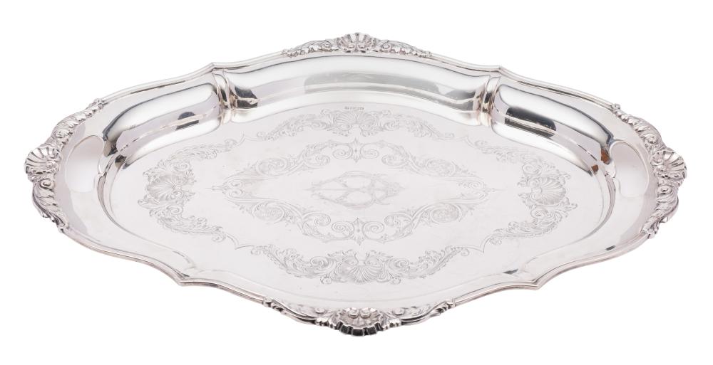 A George V Silver Serving Tray, Maker Cooper Brothers & Sons Ltd, Sheffield, 1913